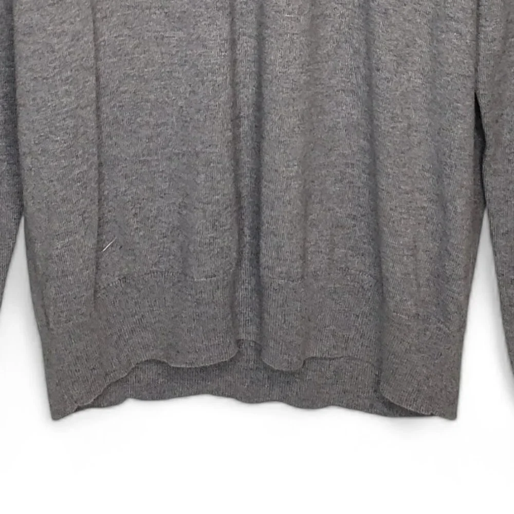 NWT J Crew Merino Blend V Neck Sweater Men's Harbor Slim Preppy Overshirt Grey L